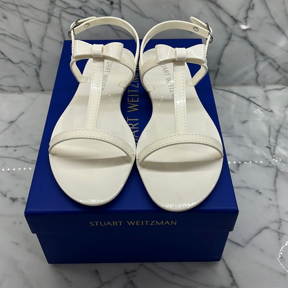Stuart Weitzman New Bow Jelly Sandals